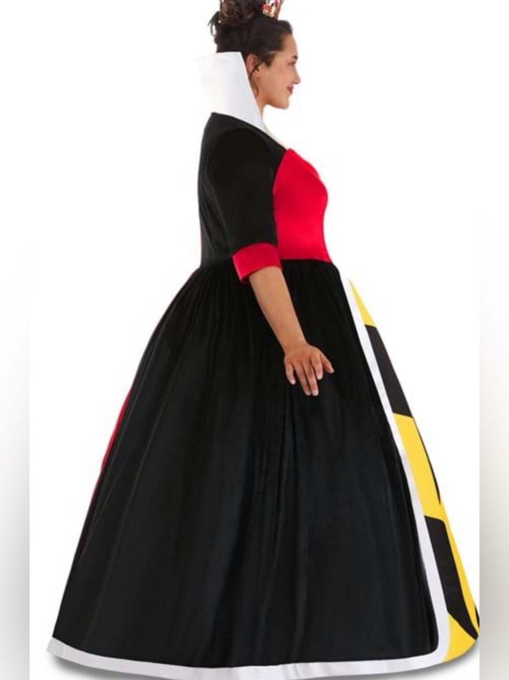 Halloween costume Disney Queen of Hearts deluxe gown w/hoop skirt (No crown)5X - Picture 4 of 6